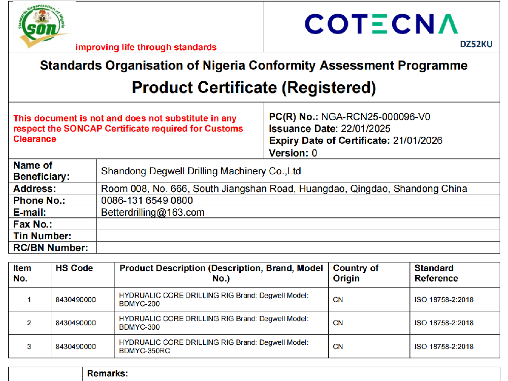 certificate